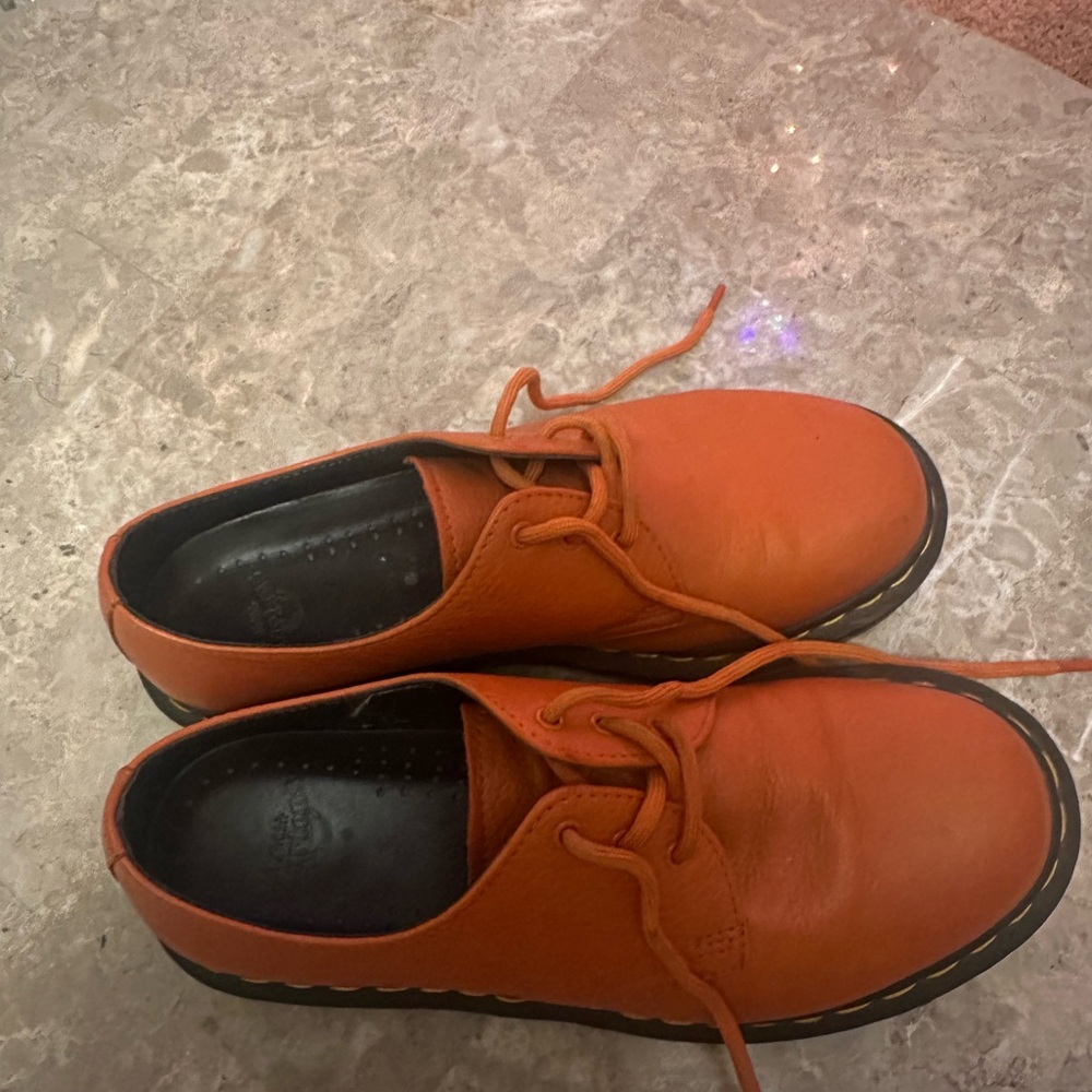Dr. Martens Orange Leather Oxfords - Picture 5 of 15